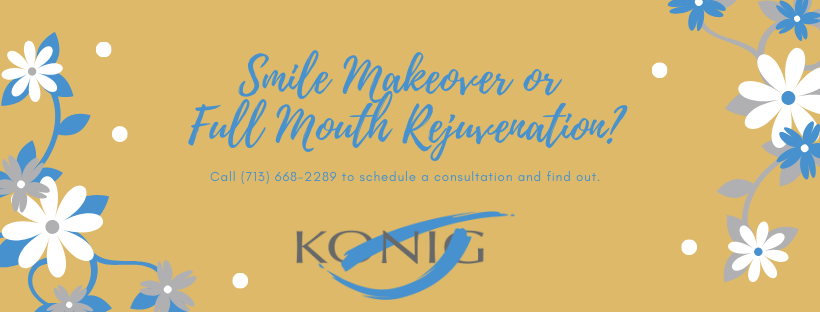 Smile Makeover or Full Mouth Rejuvenation CTA for Houston Cosmetic Dentist Dr. Ronald Konig