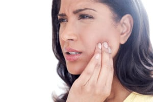 woman with toothache